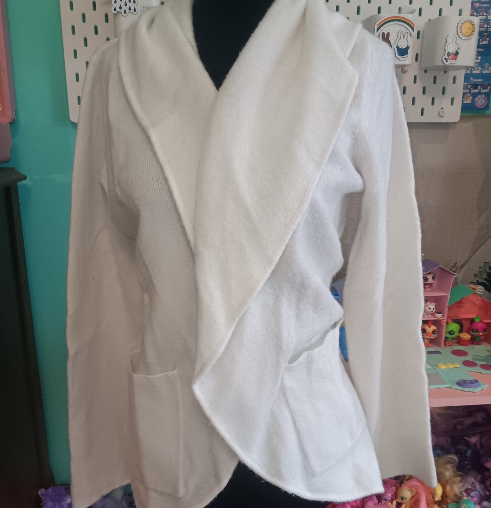 LOFT Cream Shawl Collar Cardigan